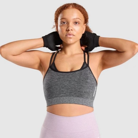 GYMSHARK Adapt Marl Seamless Sports Bra - Picture 1 of 4
